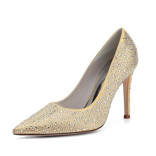 Damen-slipper Aus Satin Mit Stiletto-absatz, Strassbesetzte Sandaletten Mit Geschlossener Spitze Für Damen, Brautschuhe Für Hochzeiten, Perfekt Für Abendveranstaltungen, Abschlussbälle Und Tanzabende Damen-slipper Aus Satin Mit Stiletto-absatz, Strassbesetzte Sandaletten Mit Geschlossener Spitze Für Damen, Brautschuhe Für Hochzeiten, Perfekt Für Abendveranstaltungen, Abschlussbälle Und Tanzabende von KYEGLO