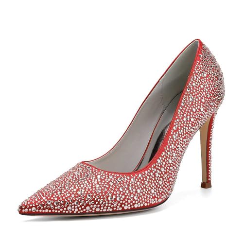 Damen-slipper Aus Satin Mit Stiletto-absatz, Strassbesetzte Sandaletten Mit Geschlossener Spitze Für Damen, Brautschuhe Für Hochzeiten, Perfekt Für Abendveranstaltungen, Abschlussbälle Und Tanzabende Damen-slipper Aus Satin Mit Stiletto-absatz, Strassbesetzte Sandaletten Mit Geschlossener Spitze Für Damen, Brautschuhe Für Hochzeiten, Perfekt Für Abendveranstaltungen, Abschlussbälle Und Tanzabende von KYEGLO