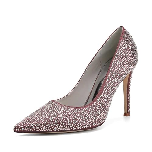 Damen-slipper Aus Satin Mit Stiletto-absatz, Strassbesetzte Sandaletten Mit Geschlossener Spitze Für Damen, Brautschuhe Für Hochzeiten, Perfekt Für Abendveranstaltungen, Abschlussbälle Und Tanzabende Damen-slipper Aus Satin Mit Stiletto-absatz, Strassbesetzte Sandaletten Mit Geschlossener Spitze Für Damen, Brautschuhe Für Hochzeiten, Perfekt Für Abendveranstaltungen, Abschlussbälle Und Tanzabende von KYEGLO