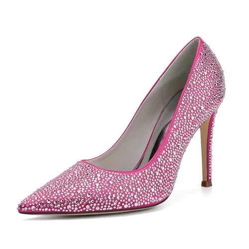 Damen-slipper Aus Satin Mit Stiletto-absatz, Strassbesetzte Sandaletten Mit Geschlossener Spitze Für Damen, Brautschuhe Für Hochzeiten, Perfekt Für Abendveranstaltungen, Abschlussbälle Und Tanzabende Damen-slipper Aus Satin Mit Stiletto-absatz, Strassbesetzte Sandaletten Mit Geschlossener Spitze Für Damen, Brautschuhe Für Hochzeiten, Perfekt Für Abendveranstaltungen, Abschlussbälle Und Tanzabende von KYEGLO