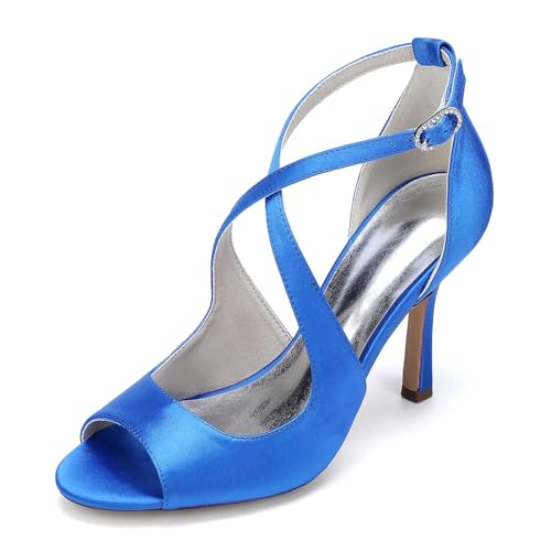 Elegante Offene High Heels Mit Schnallenverschluss Für Damen, Kitten Heels Für Damen Mit Kreuzriemen, Spitze Brautschuhe Für Die Braut Zum Abendball Elegante Offene High Heels Mit Schnallenverschluss Für Damen, Kitten Heels Für Damen Mit Kreuzriemen, Spitze Brautschuhe Für Die Braut Zum Abendball von KYEGLO