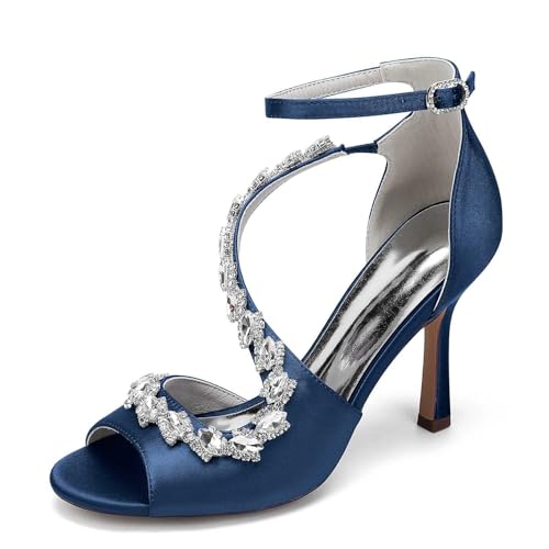 Rundzehen-Kitten-Heels Mit Offener Spitze Und Strasssteinen, High Heels Für Damen Mit Fesselriemchen, Party- Und Hochzeitsmode-Schuhe, Geschenke Für Damen Rundzehen-Kitten-Heels Mit Offener Spitze Und Strasssteinen, High Heels Für Damen Mit Fesselriemchen, Party- Und Hochzeitsmode-Schuhe, Geschenke Für Damen von KYEGLO