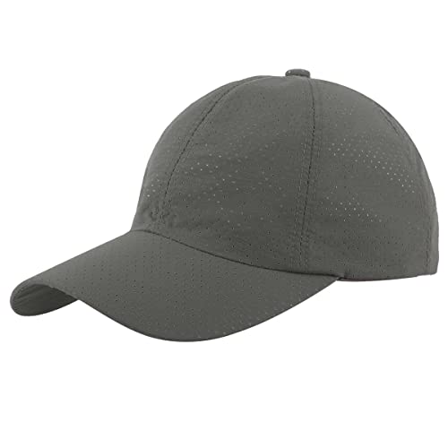 KYEYGWO Atmungsaktive Baseball Cap für Damen und Herren, Schnell Trocknend Baseballkappe Verstellbar Sonnenhut Einfarbig Outdoor Sportmütze, Grün von KYEYGWO