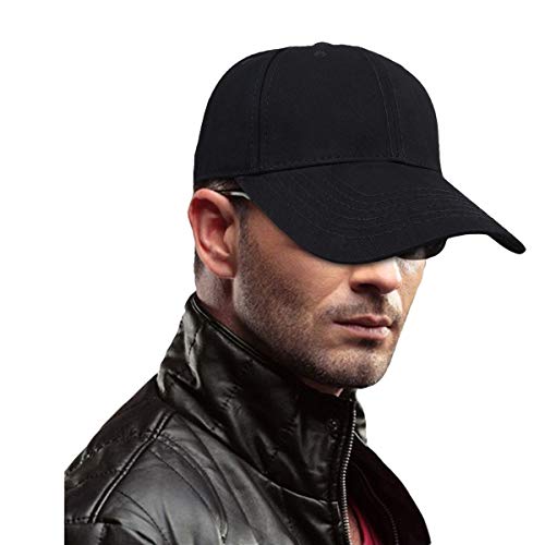 KYEYGWO Baumwolle Baseball Cap für Männer Frau, einstellbare Solid Color 6 Panel Sport Hut Hip Hop Caps von KYEYGWO