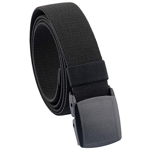 KYEYGWO Elastischer Stretch-Freizeitgürtel, Herren Tactical Hiking Belt aus Kunststoffschnalle, 1-schwarz von KYEYGWO