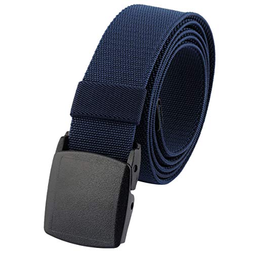 KYEYGWO Elastischer Stretch-Freizeitgürtel, Herren Tactical Hiking Belt aus Kunststoffschnalle, Blau von KYEYGWO