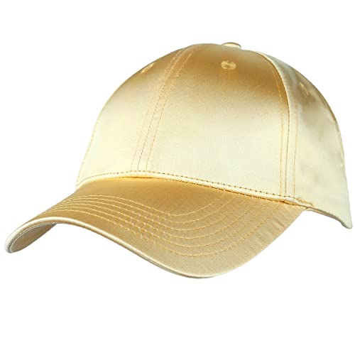 KYEYGWO Goldene Baseball Cap für Herren und Damen, Verstellbar Hip Hop Kappe Casual Baseballkappe Klassisch Sport Mützen Einfarbig Sonnenhüte von KYEYGWO