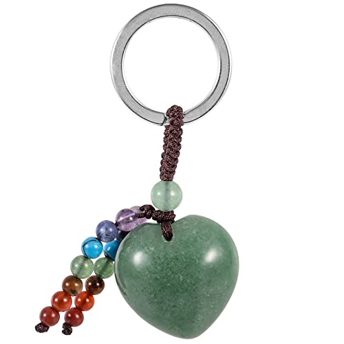 KYEYGWO Grüner Aventurin Kristall Herz Schlüsselanhänger für Unisex, 7 Chakra Stein Schlüsselring Deko Herzform Edelstein Taschenanhänger Leibe Anhänger für Schlüsselband Schlüsselbund Schlüsselkette KYEYGWO Grüner Aventurin Kristall Herz Schlüsselanhänger für Unisex, 7 Chakra Stein Schlüsselring Deko Herzform Edelstein Taschenanhänger Leibe Anhänger für Schlüsselband Schlüsselbund Schlüsselkette von KYEYGWO