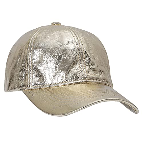 KYEYGWO Hip Hop Kappe für Herren und Damen, Verstellbar Baseball Cap Mode Sport Mützen Einfarbig Sonnenhüte Outdoor Baseballkappe, Gold von KYEYGWO