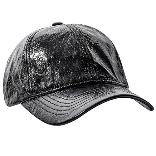 KYEYGWO Hip Hop Kappe für Herren und Damen, Verstellbar Baseball Cap Mode Sport Mützen Einfarbig Sonnenhüte Outdoor Baseballkappe, Schwarz von KYEYGWO