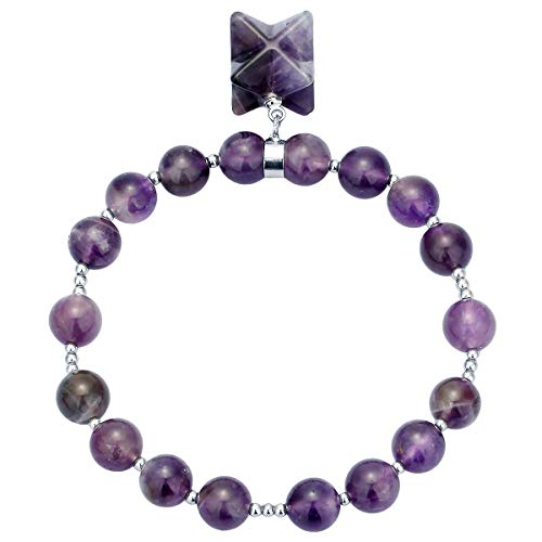 KYEYGWO Kristall Perlen Armbänder Halbedelstein Merkaba Chakra Armband Handgemachten Schmuck Für Unisex von KYEYGWO