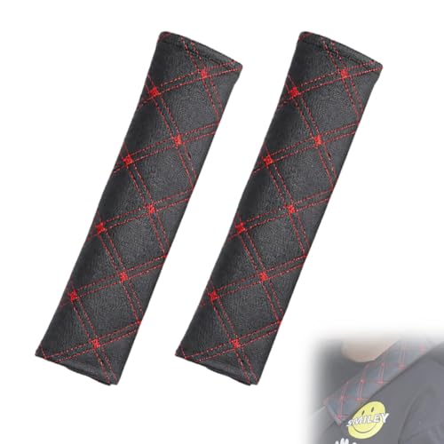 KYLOS 2Pcs Schulterpolster Für Autosicherheitsgurte, Sicherheitsgurtprotektoren Für Kinder Und Erwachsene, Universelle Weiche Autosicherheitsgurtprotektoren(Schwarz) Autogurt Polster von KYLOS