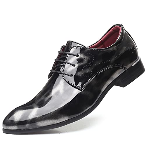 KYOESCAI Anzugschuhe Herren Klassischer Business Derby Oxford Hochzeit Brogue Schuhe Glattleder Lederschuhe Schnürschuh,Schwarz,45 EU KYOESCAI Anzugschuhe Herren Klassischer Business Derby Oxford Hochzeit Brogue Schuhe Glattleder Lederschuhe Schnürschuh,Schwarz,45 EU von KYOESCAI