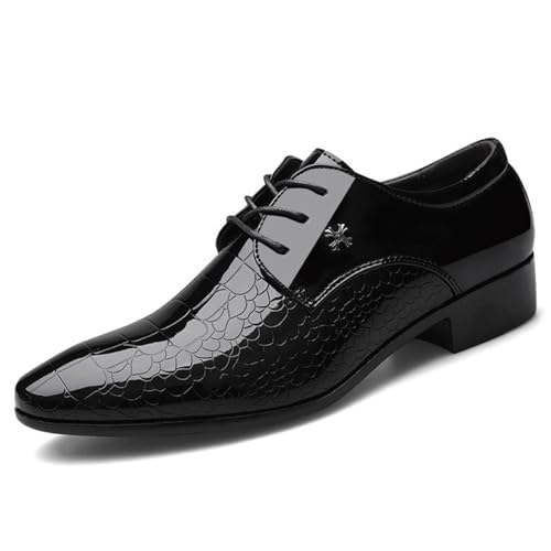 KYOESCAI Anzugschuhe Herren Klassischer Schwarzes Lackleder Business Schuhe Schnürschuhe Derby Oxford Hochzeit Schuhe,Schwarz,38 EU KYOESCAI Anzugschuhe Herren Klassischer Schwarzes Lackleder Business Schuhe Schnürschuhe Derby Oxford Hochzeit Schuhe,Schwarz,38 EU von KYOESCAI