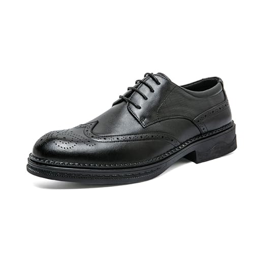 KYOESCAI Anzugschuhe Herren Schwarz Lederschuhe Klassischer Business Derby Oxford Brogue Hochzeit Schuhe,Schwarz,43 EU KYOESCAI Anzugschuhe Herren Schwarz Lederschuhe Klassischer Business Derby Oxford Brogue Hochzeit Schuhe,Schwarz,43 EU von KYOESCAI