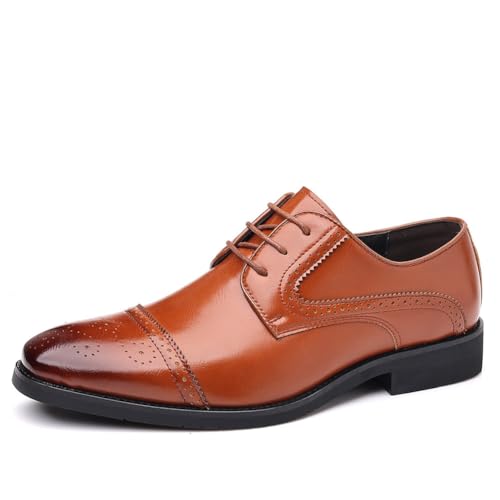 KYOESCAI Herren Anzugschuhe Klassischer Business Derby Oxford Hochzeit Brogue Schuhe Schnürschuh,Braun,40 EU KYOESCAI Herren Anzugschuhe Klassischer Business Derby Oxford Hochzeit Brogue Schuhe Schnürschuh,Braun,40 EU von KYOESCAI