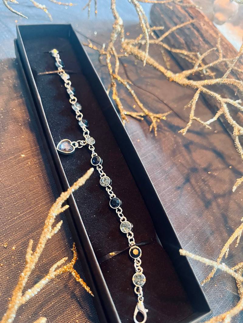 Armband Herz Blau Silber von KYRAMakeItShine