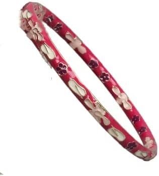 KYUEPONG Cloisonné-Armband, Emaille-Armband, Dünne Cloisonné-Armreifen, chinesische filigrane Emaille-Armbänder for Frauen(Fuchsia) von KYUEPONG