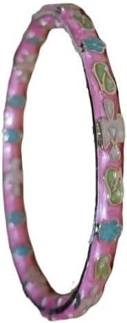KYUEPONG Cloisonné-Armband, Emaille-Armband, Dünne Cloisonné-Armreifen, chinesische filigrane Emaille-Armbänder for Frauen(Pink) von KYUEPONG