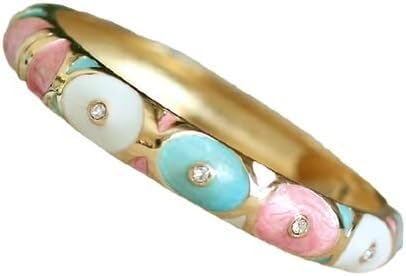 KYUEPONG Cloisonné-Armband, Emaille-Armband, Einzigartige klassische Cloisonné-Emaille-Armreifen in Kreisfarbe for Frauen(Blue) von KYUEPONG