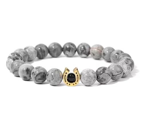 KYXSPINWARDPV 8 mm natürliche Lapislazuli-Stein-Perlen, Armband, Hufeisen-Anhänger, Armbänder, Tigerauge, elastisch, für Damen und Herren, 17 cm, Stein, Zirkonia KYXSPINWARDPV 8 mm natürliche Lapislazuli-Stein-Perlen, Armband, Hufeisen-Anhänger, Armbänder, Tigerauge, elastisch, für Damen und Herren, 17 cm, Stein, Zirkonia von KYXSPINWARDPV