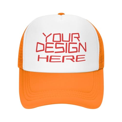 KYZMZC Custom Hat Ihr Design Hier,Custom Trucker Hat Entwerfen Sie Ihren eigenen klassischen Unisex-Trucker-Hut von KYZMZ