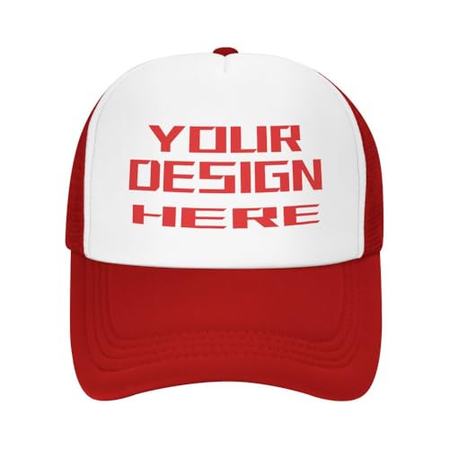 KYZMZC Custom Hat Ihr Design Hier,Custom Trucker Hat Entwerfen Sie Ihren eigenen klassischen Unisex-Trucker-Hut von KYZMZ