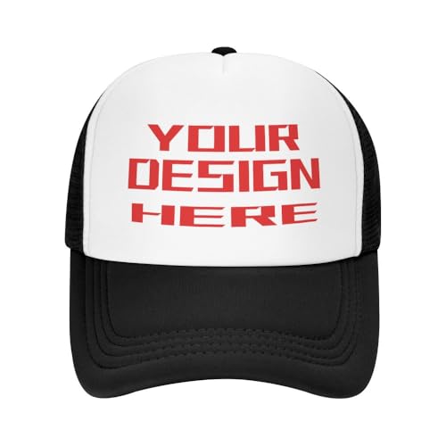KYZMZC Custom Hat Ihr Design Hier,Custom Trucker Hat Entwerfen Sie Ihren eigenen klassischen Unisex-Trucker-Hut von KYZMZ