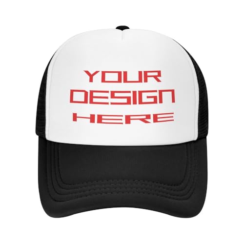 KYZMZC Custom Hat Ihr Design Hier,Custom Trucker Hat Entwerfen Sie Ihren eigenen klassischen Unisex-Trucker-Hut von KYZMZ