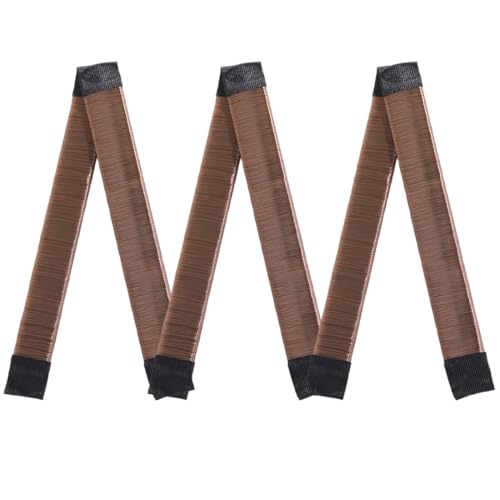 3 Stück Magischer Haarknoten, Flechthilfe Haare Mädchen Und Damen, Donut Hair Bun Maker, French Twist Haar Brötchen Styling Braid Halter Werkzeug, Dunkler Kaffee von KZAQW
