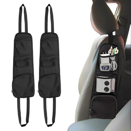 Autositz-Seitenorganisator, 2 Stück Faltbare Autositz Organizer Seite, Wasserdicht Autositz Organizer, Multifunktionale Hängetasche für Autositze, Auto Organizer (42cm x 14cm) von KZAQW