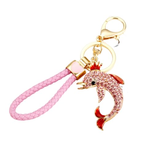 Delphin Schlüsselanhänger, Auto-Schlüsselanhänger Mit Glitzernden Strasssteinen, Geschenke für Führerschein Geburtstag Weihnachten Frauen Freundin Mama Tochter, Rosa von KZAQW
