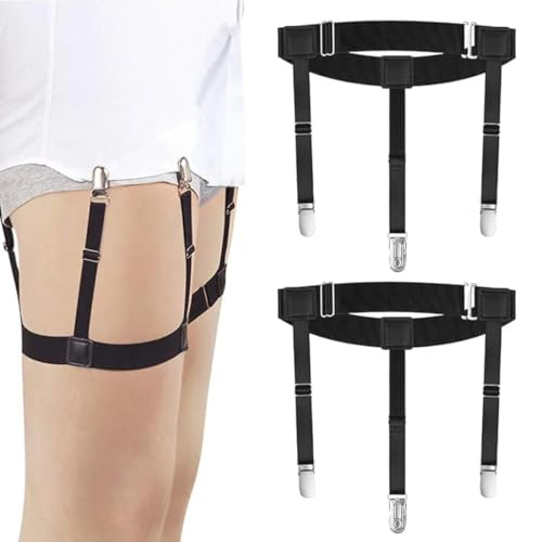 Herren Hemdhalter, Einstellbar Elastisch Hemd-Halter, mit Rutschfest Sperrung von KZAQW
