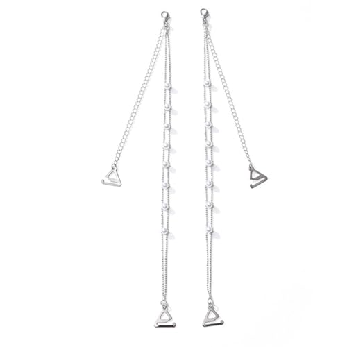 Perle BH Träger, Damen Rutschfester Verstellbarer BH Clips, Perfekt für Kleider und Tops von KZAQW