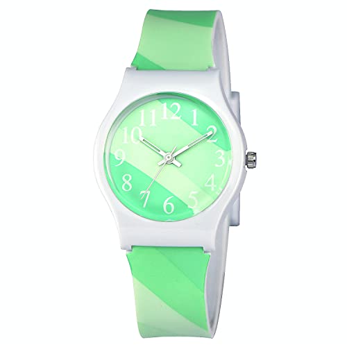 KZKR Armbanduhr Kinder Lernuhr Silikon Analog Quarzuhr Sport Uhr Kinderuhr Mädchen Geschenke von KZKR