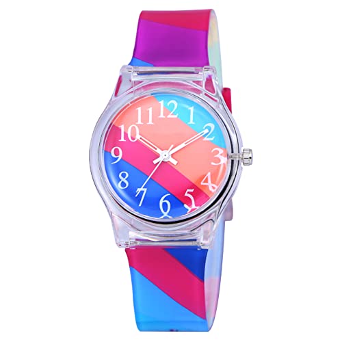 KZKR Armbanduhr Kinder Lernuhr Silikon Analog Quarzuhr Sport Uhr Kinderuhr Mädchen Geschenke von KZKR