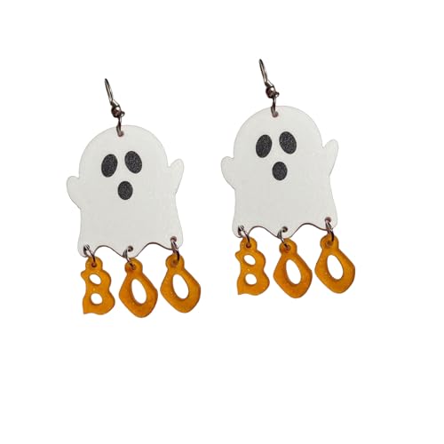 Halloween-Geister-Ohrringe für Frauen, Cartoon-gruseliger Geisterboo aus Acryl, baumelnde Ohrringe, Halloween-Kostüm, Party, Schmuck, Festival-Geschenke, Acryl, Kein Edelstein Halloween-Geister-Ohrringe für Frauen, Cartoon-gruseliger Geisterboo aus Acryl, baumelnde Ohrringe, Halloween-Kostüm, Party, Schmuck, Festival-Geschenke, Acryl, Kein Edelstein von KZL