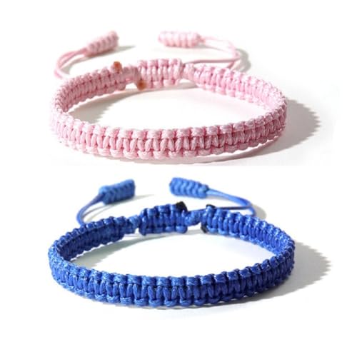 KZL Blaue Freundschaftsarmbänder, handgefertigt, tibetisch-buddhistisches Armband-Set für Damen und Herren, verstellbar, geflochtene Schnur, blaues Armband, Glücksschutz, gewebte Baumwolle KZL Blaue Freundschaftsarmbänder, handgefertigt, tibetisch-buddhistisches Armband-Set für Damen und Herren, verstellbar, geflochtene Schnur, blaues Armband, Glücksschutz, gewebte Baumwolle von KZL