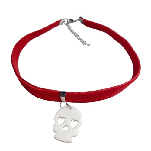 KZL Samt-Choker-Halskette für Damen, Gothic, Fledermaus, Totenkopf, Stern, Schneeflocke, Anhänger, Halskette, Weihnachten, Halloween, Kostüm, Praty Schmuck, Festival-Geschenke, Acryl, Achat von KZL