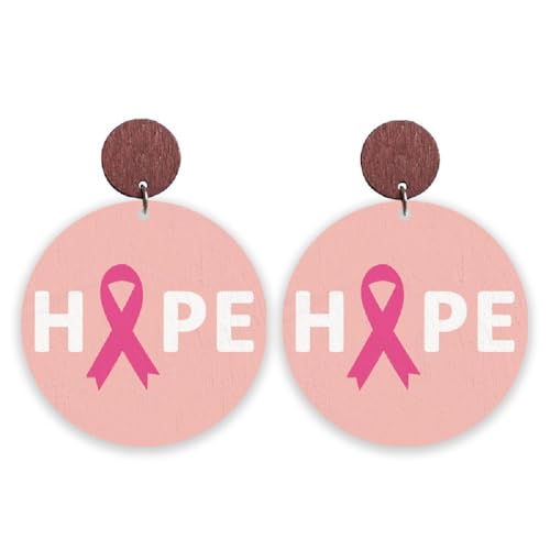 Leichte rosa Schleife baumelnde Ohrringe für Brustkrebs-Bewusstsein aus Holz für Frauen, Krebsüberlebende, Unterstützung, Urlaub, inspirierendes Schmuckgeschenk, Holz, Kein Edelstein Leichte rosa Schleife baumelnde Ohrringe für Brustkrebs-Bewusstsein aus Holz für Frauen, Krebsüberlebende, Unterstützung, Urlaub, inspirierendes Schmuckgeschenk, Holz, Kein Edelstein von KZL