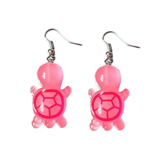 Schildkröten-Harz-Ohrringe, niedlich, bunt, Bonbonfarben, Cartoon-Tier-Hängeohrringe für Damen, lustiges Schmuckgeschenk, Zink Harz, Kein Edelstein Schildkröten-Harz-Ohrringe, niedlich, bunt, Bonbonfarben, Cartoon-Tier-Hängeohrringe für Damen, lustiges Schmuckgeschenk, Zink Harz, Kein Edelstein von KZL