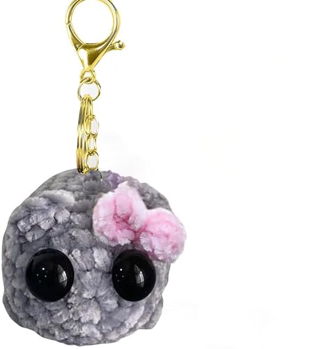 Sad Hamster Schlüsselanhänger, Sad Hamster Meme Plüschtier, Handgefertigte Traurige Hamster-Strickpuppe, Sad Hamster Häkel Puppen Kinder, Gehäkelter Trauriger Hamster-Schlüsselanhänger von KZXCVS