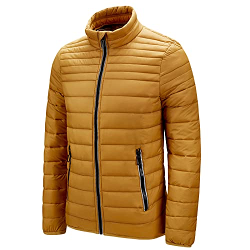 KZXITIRY Herren Daunenjacke Steppjacke Leichte Pufferjacke Stehkragen Winterjacke Stepp Jacke Übergangsjacke Windbreaker Komfortabel Thermojacke Warm Halten Mantel Wintermantel M-4XL von KZXITIRY