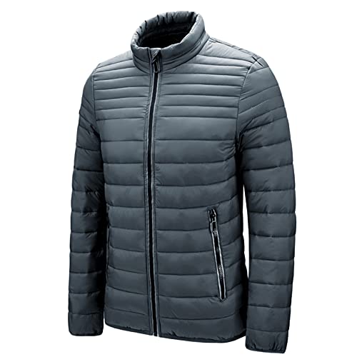 KZXITIRY Herren Daunenjacke Steppjacke Leichte Pufferjacke Stehkragen Winterjacke Stepp Jacke Übergangsjacke Windbreaker Komfortabel Thermojacke Warm Halten Mantel Wintermantel M-4XL von KZXITIRY