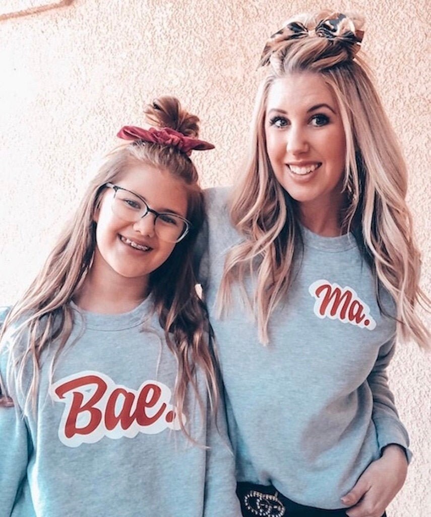 Passendes "Ma" & "Bae" Sweatshirt Set Mutter Tochter Outfits." Passendes "Ma" & "Bae" Sweatshirt Set Mutter Tochter Outfits." von KaAnsDesigns