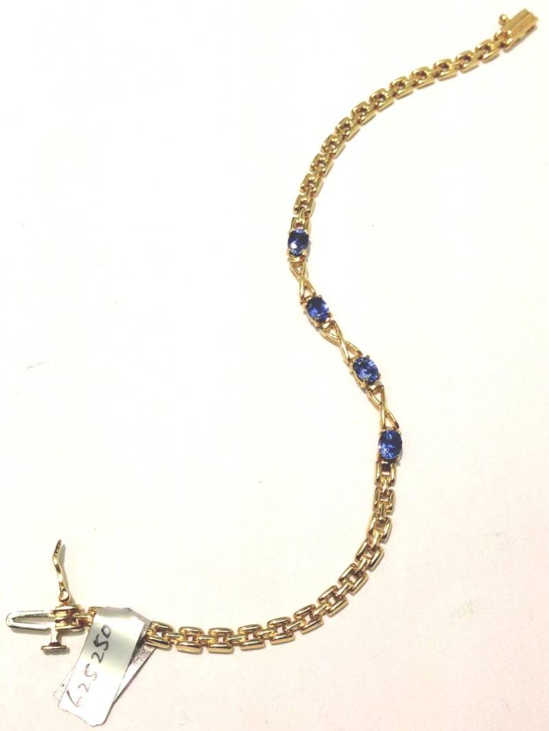 Ceylon Saphir Armband Handgemacht in 14K Gelbgold von KaLaiWong