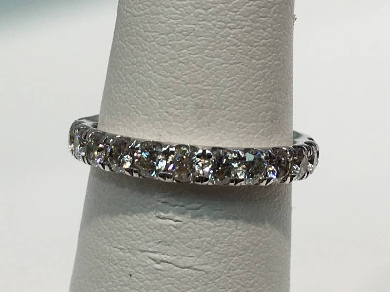 Handgemachter Diamant Ehering Aus 585Er Weißgold, Ring, Ehering, I Do von KaLaiWong