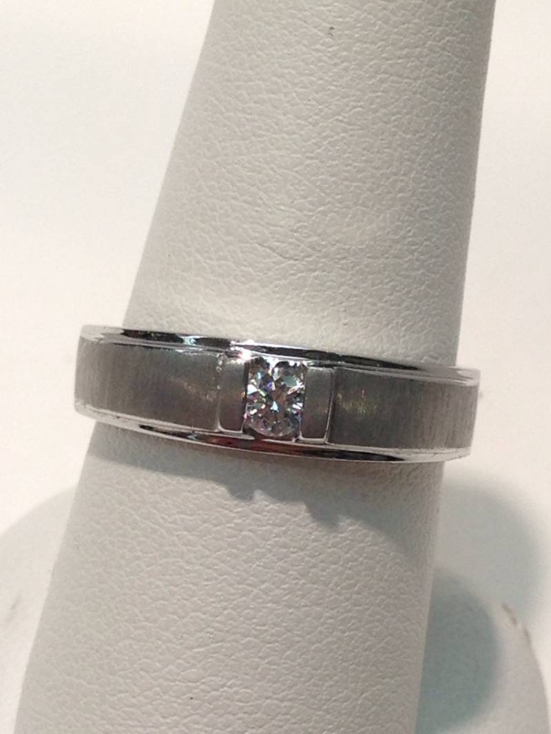 Handgemachter Diamant Ehering Aus 14K Weißgold, Band, Ring, Weißgold Ring von KaLaiWong