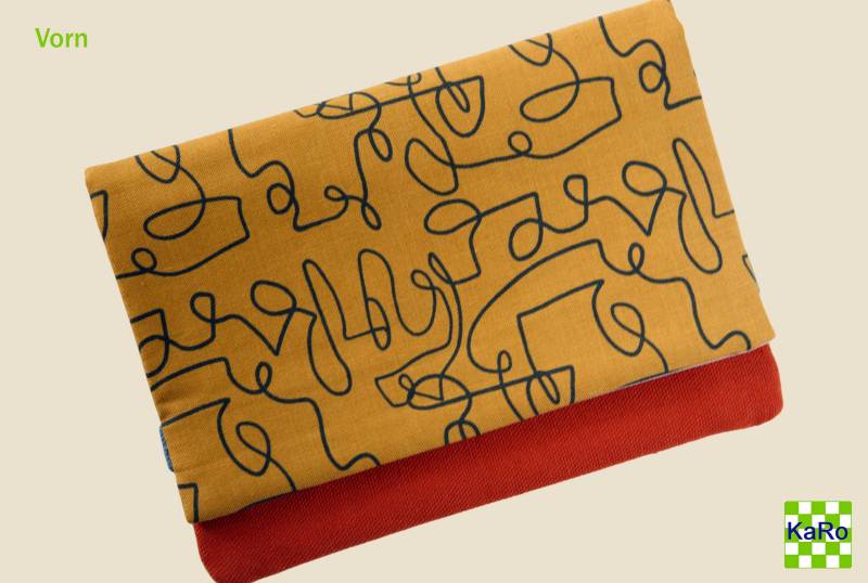 Mutterpasshülle Mit 2 Fächer Personalisiert, Mutterpass Hülle, Mutterpass, Mutter Kind Pass, Schutzhülle Stoff Gelb/Terracotta von KaRoVonKathrin