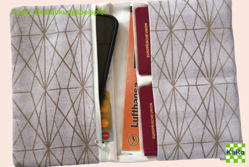 Reiseetui/Reisepassetui Taschenorganizer Reisepasshülle Für Die Familie 4 Personen Dokumentenhülle Versandfertig Rosa von KaRoVonKathrin